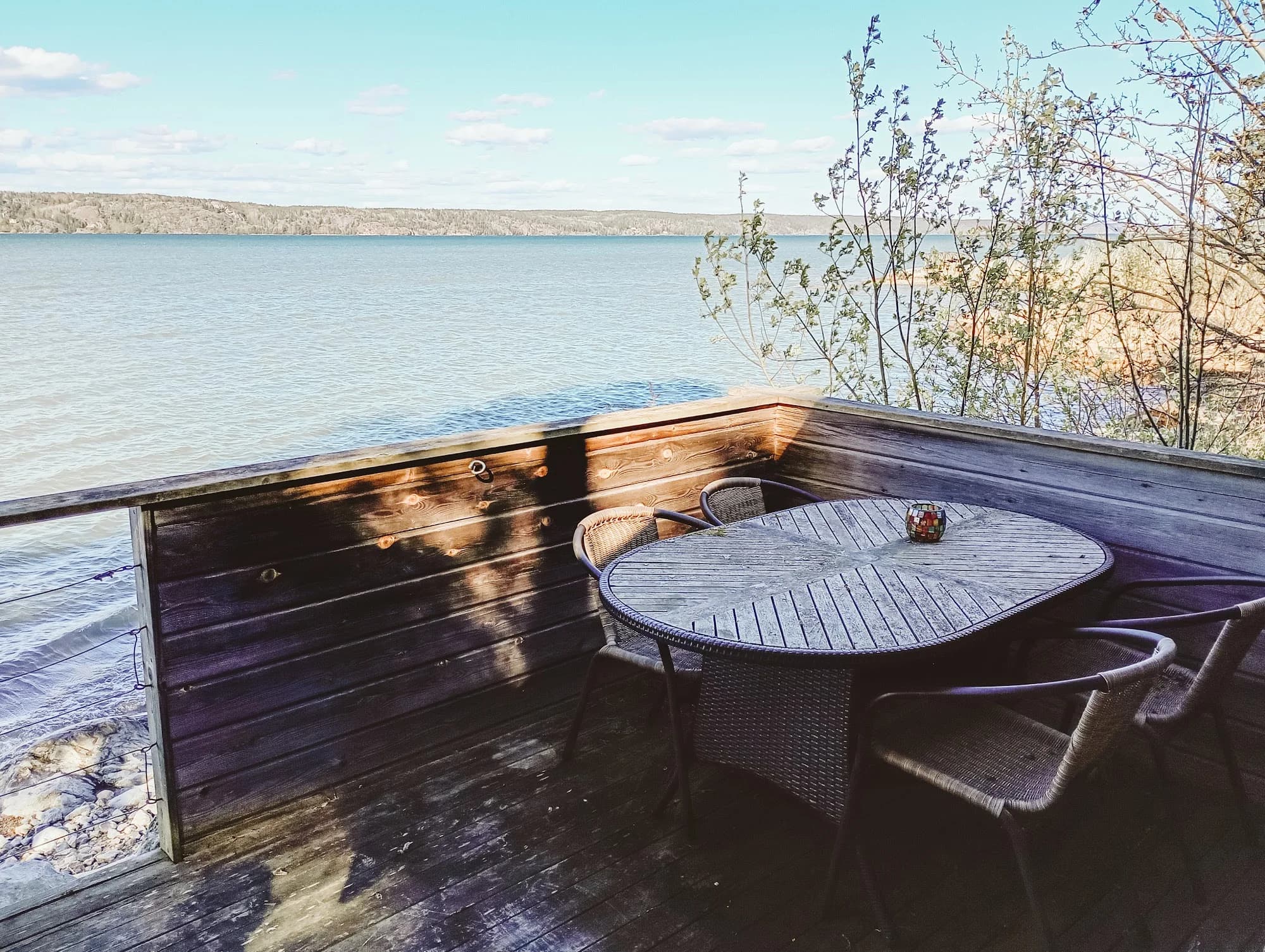 The Beach House terrace over the water