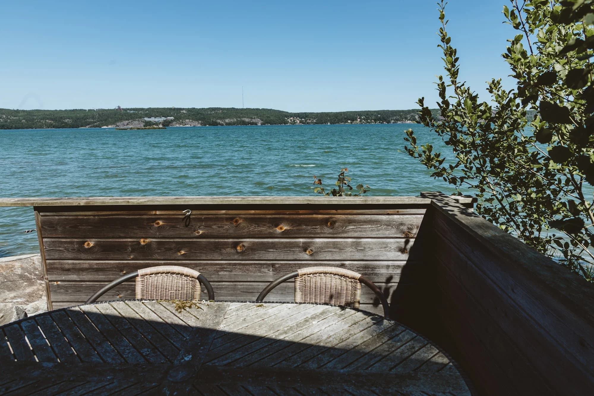 The Beach House terrace over the water