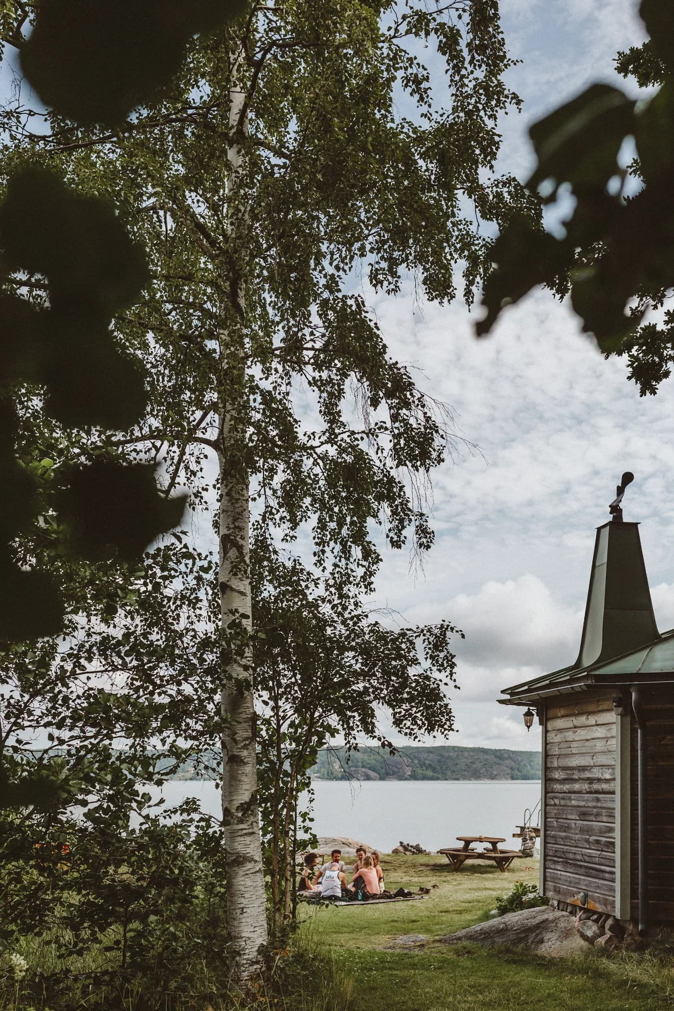The sauna and waterfront