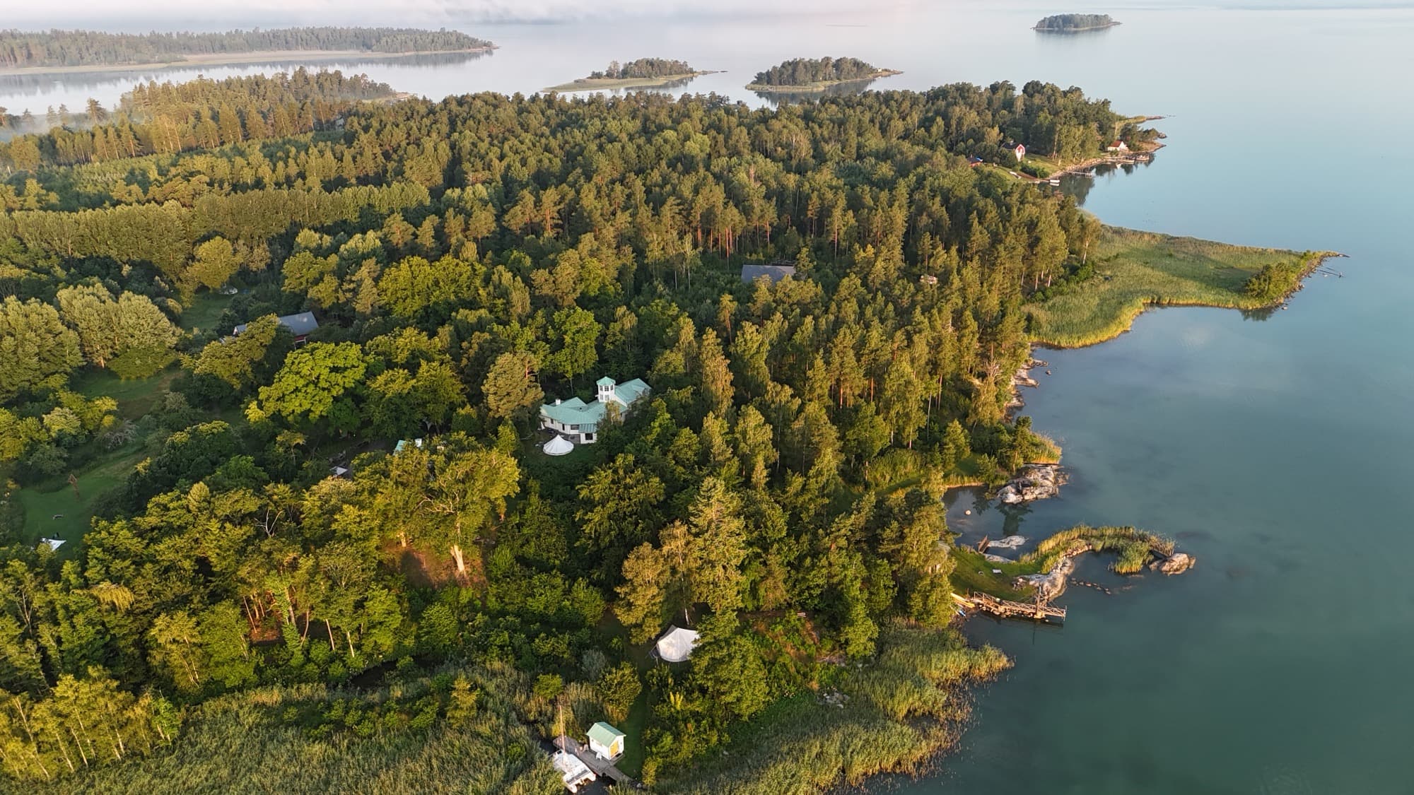 Aerial view of the Skeppsudden peninsula